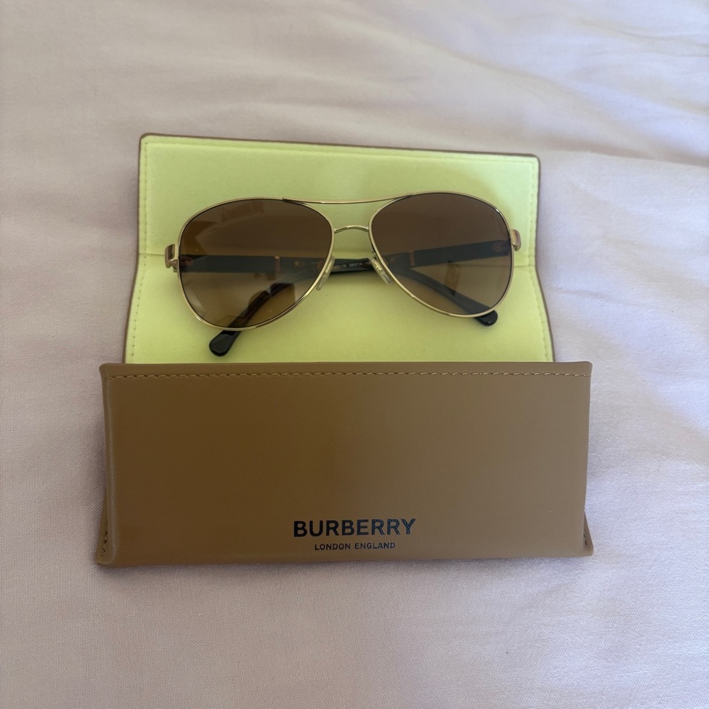Burberry Brown Aviator Sunglasses